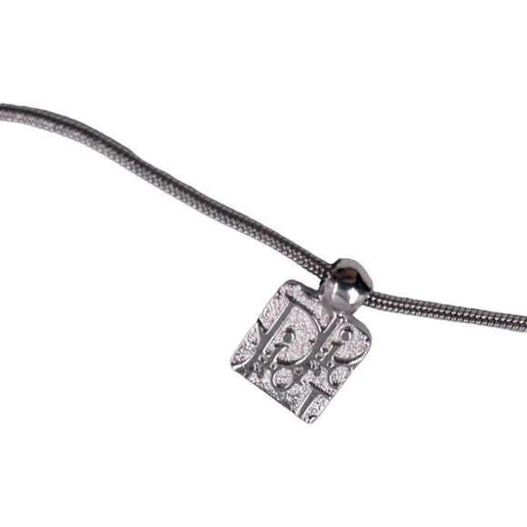 Dior Trotter Reversible Silver and crystal square Necklace - Picture 1 of 8